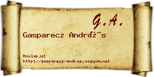 Gasparecz András névjegykártya